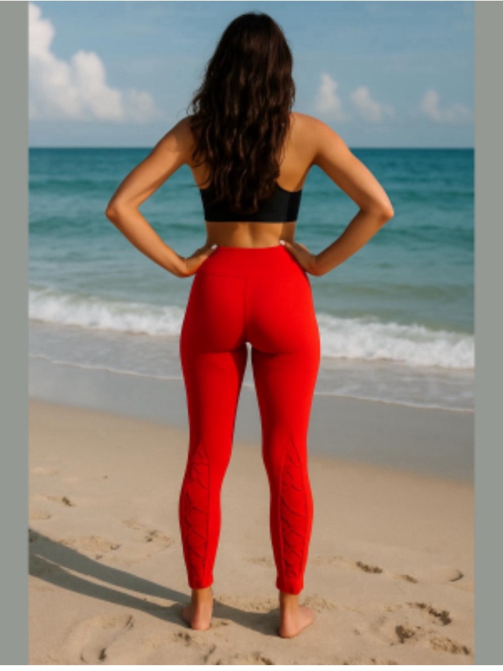 Victoria's Secret Knockout Leggings with Crisscross Mesh Detail